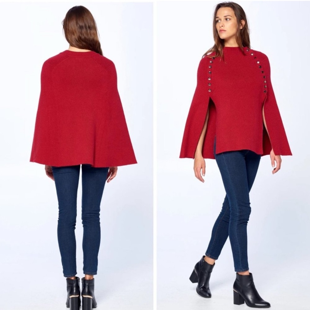Luii burgundyWomen's Sweater Cape. NWT
